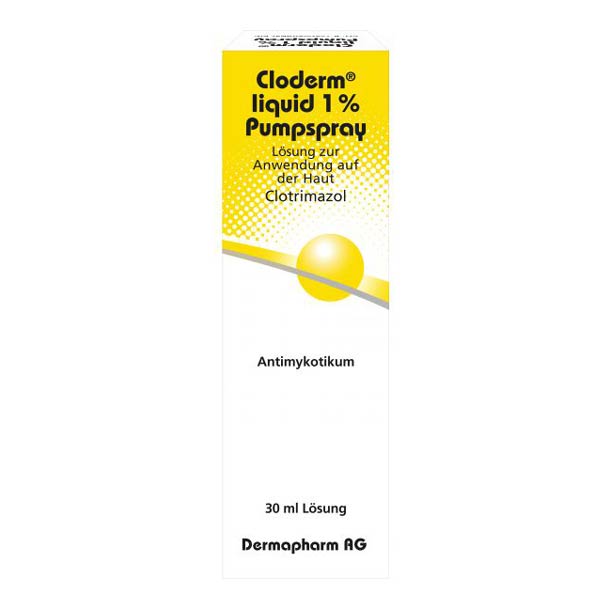 Packshot – Cloderm Liquid Pumpspray 30ml